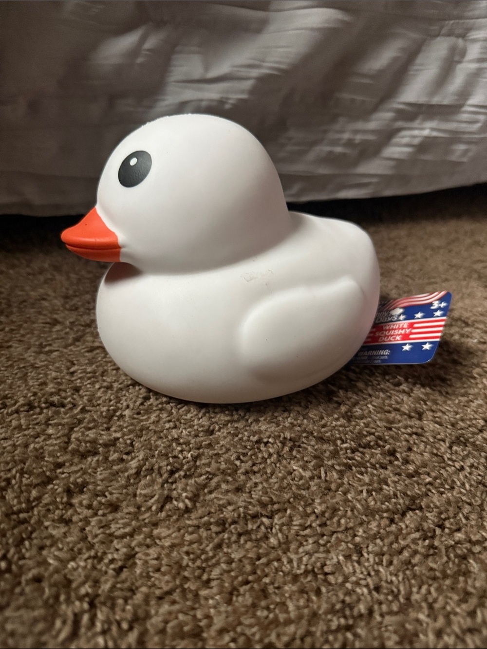 Sunny days white rubber duck squishy